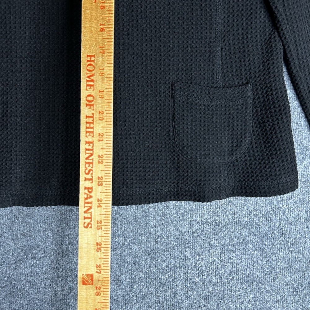 Eileen Fisher Waffle Knit Cardigan Jacket Size Xl Black - Picture 4 of 7